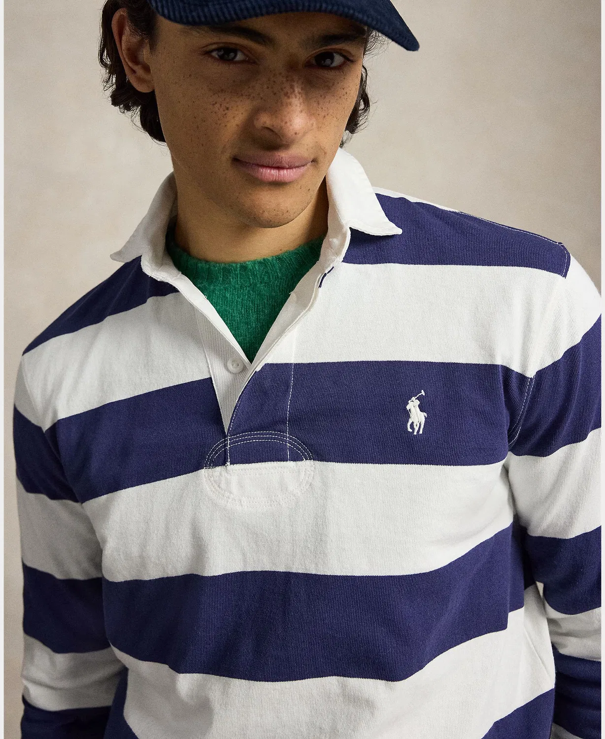 Рубашки-поло с длинным рукавом из хлопка, Polo Rugby, Polo Ralph Lauren, темно-синий — фото 3