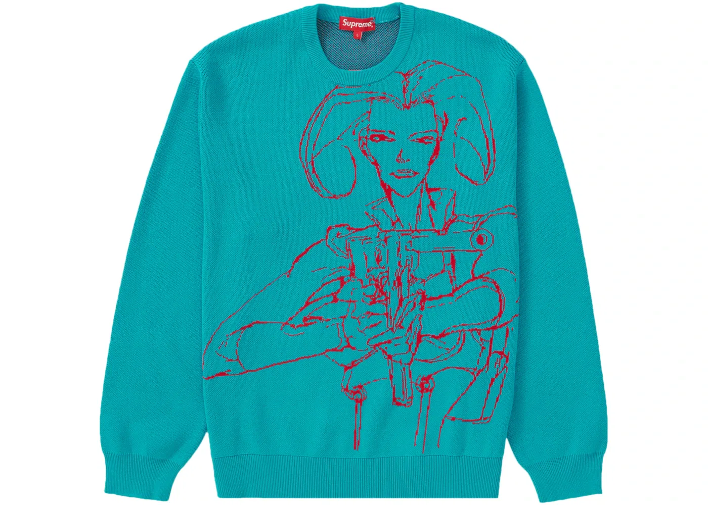 Мужской свитер с принтом Supreme Aeon Flux, Cyan