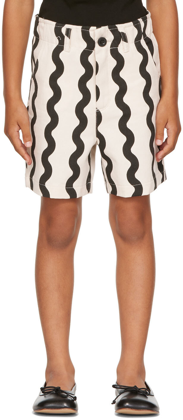 

Дети Off-White & Black Wavy Stripes Paloma Shorts même.