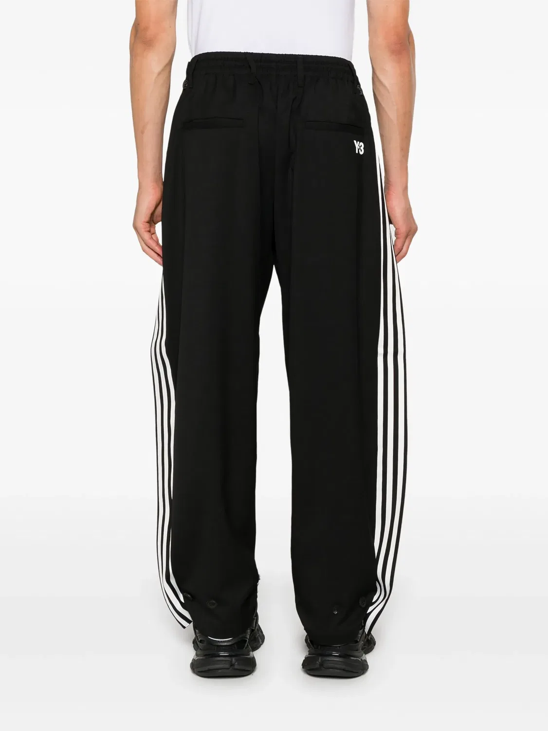 Трехполосные брюки-треккинги Adidas, черный — фото 4
