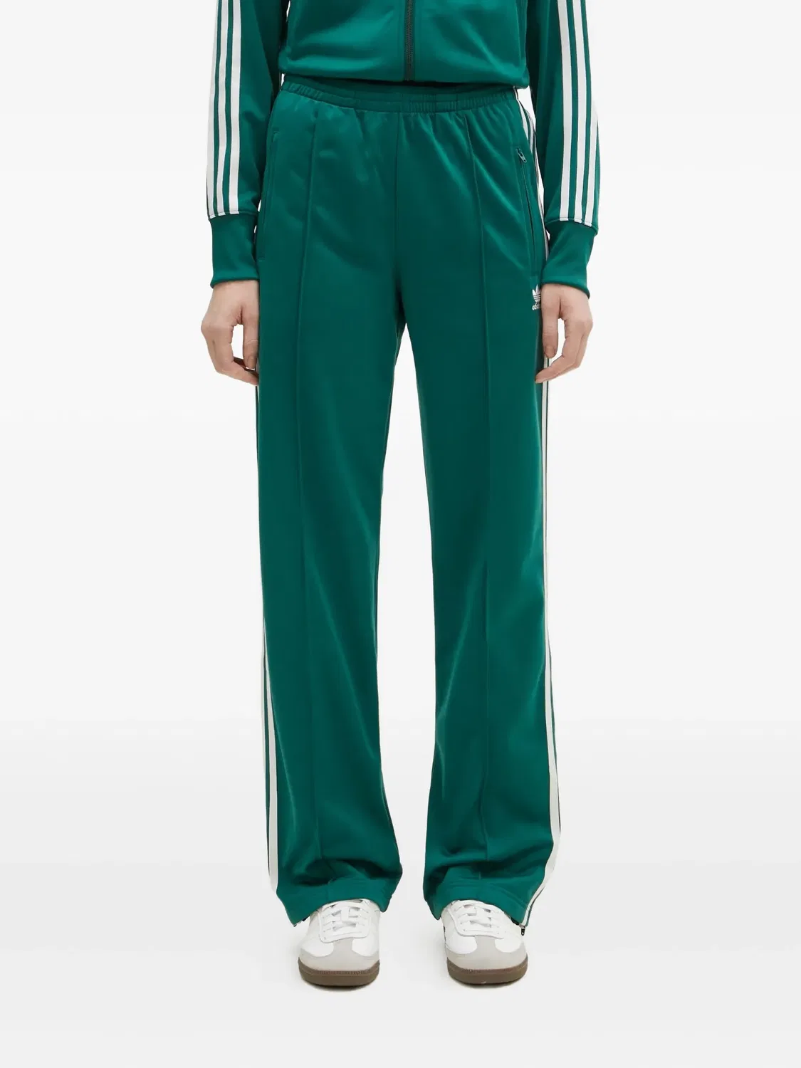 Брюки для тренировки с боковыми полосами Adidas, зеленый