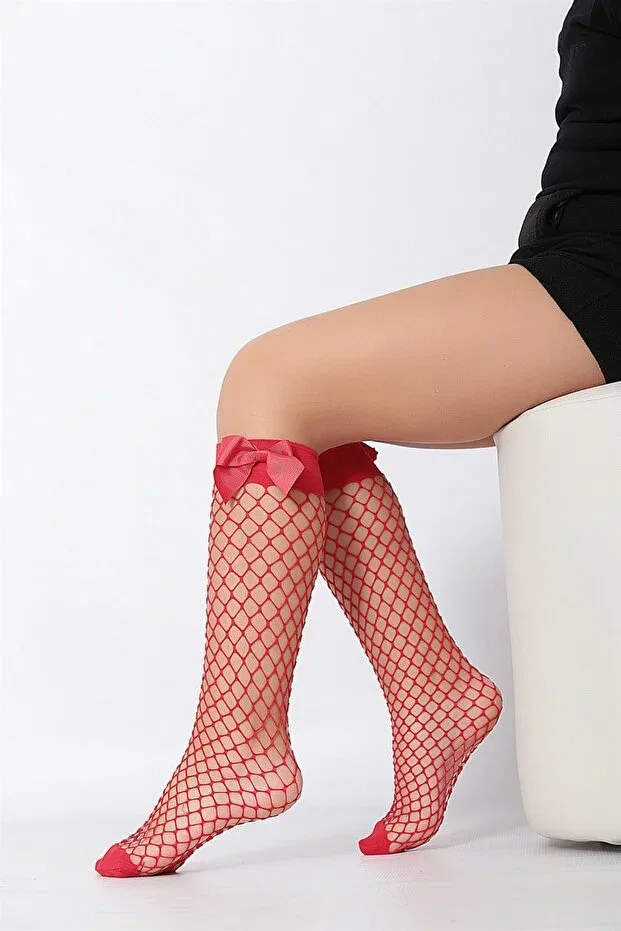 Детские гольфы с вышивкой Daymod, Red