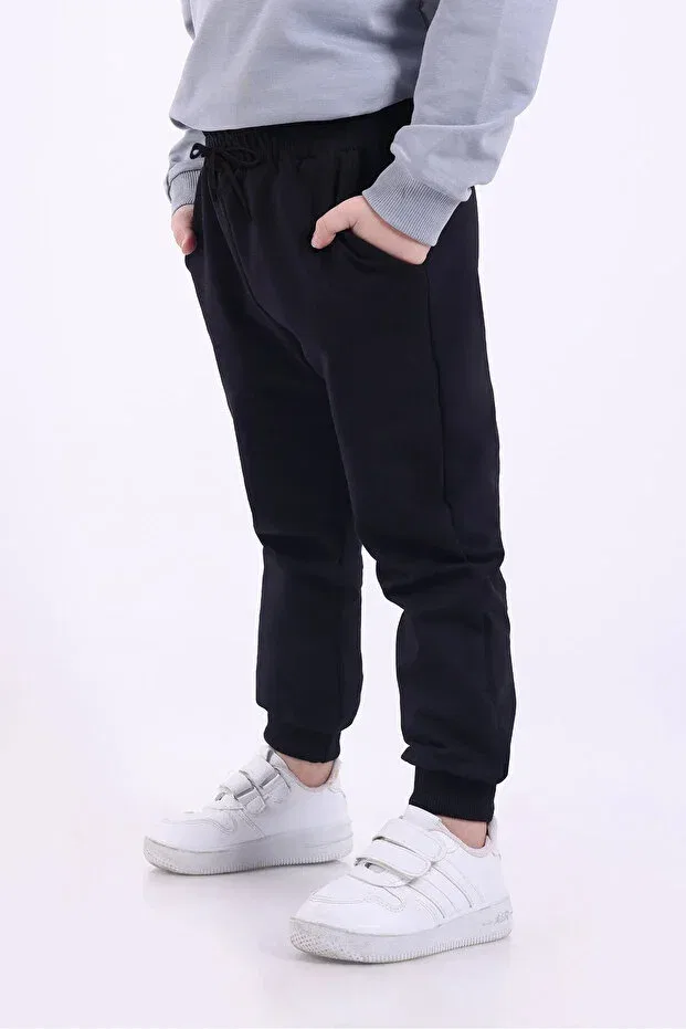 Детские спортивные штаны для девочек хлопковые комплект 3 шт Lifa Kids, Gri Lacivert Siyah — фото 2