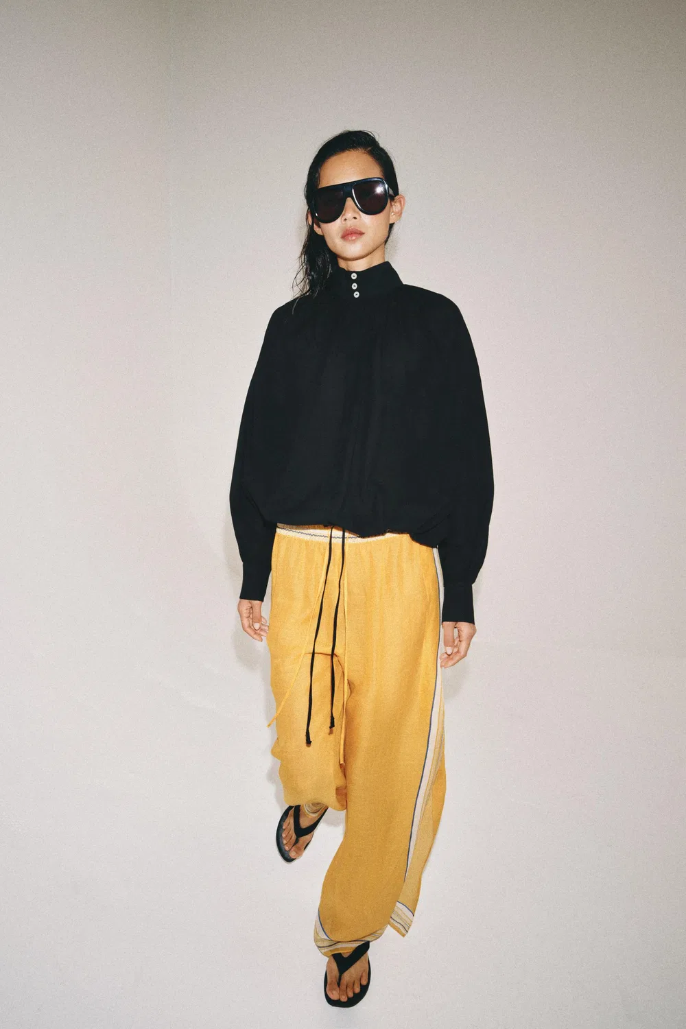 Рубашка с высоким воротником из коллекции ZW ZARA, Black