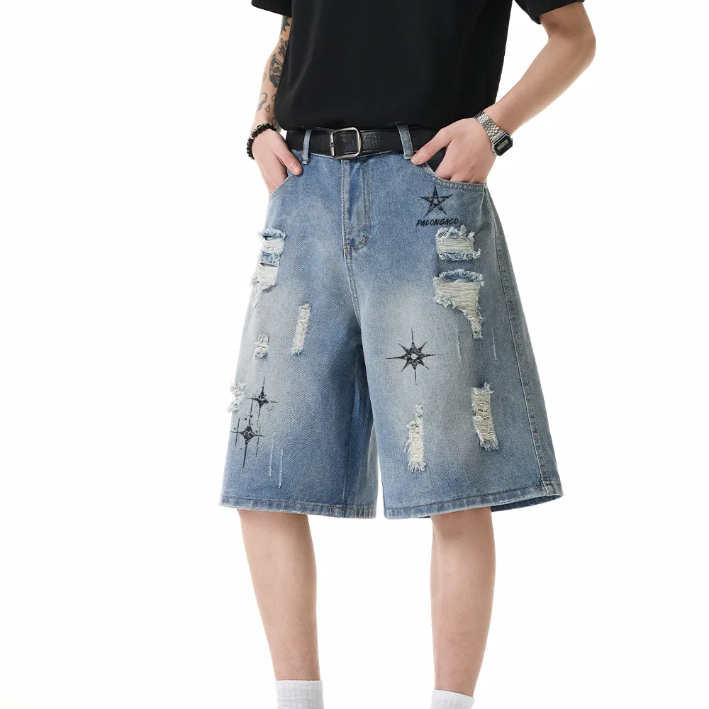 Детские джинсовые шорты прямого кроя Unisex Moderate Straight Fit, PAL ONGACO, Blue — фото 4