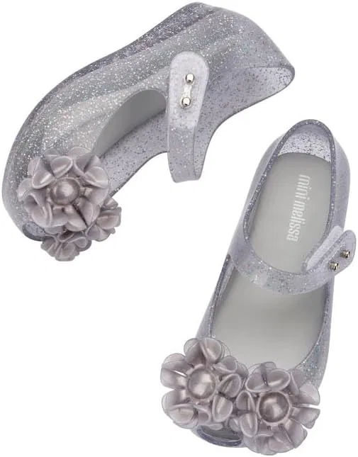 Детские туфли-мэри джейн с открытым носком Springtime Peep-Toe Mary Jane Shoes mini melissa, Glitter Clear/Gray — фото 4