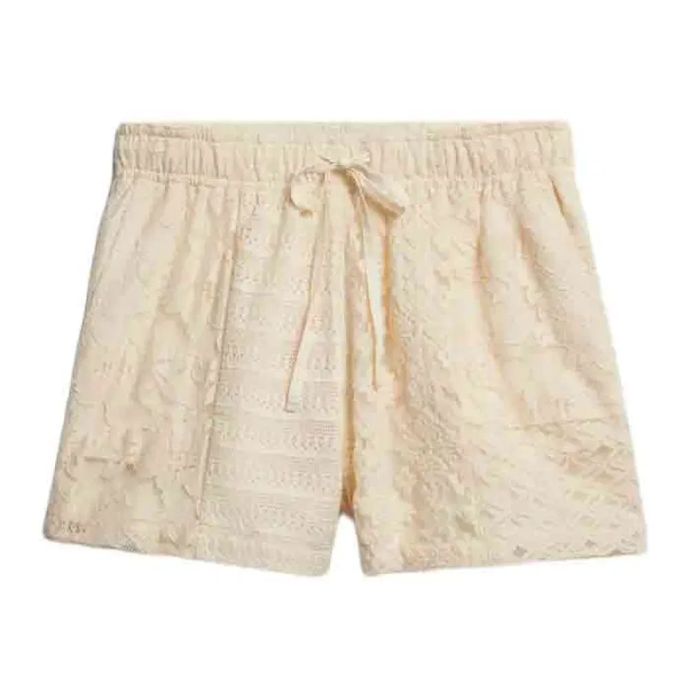 Шорты кружевные Lace Beach Superdry, бежевый