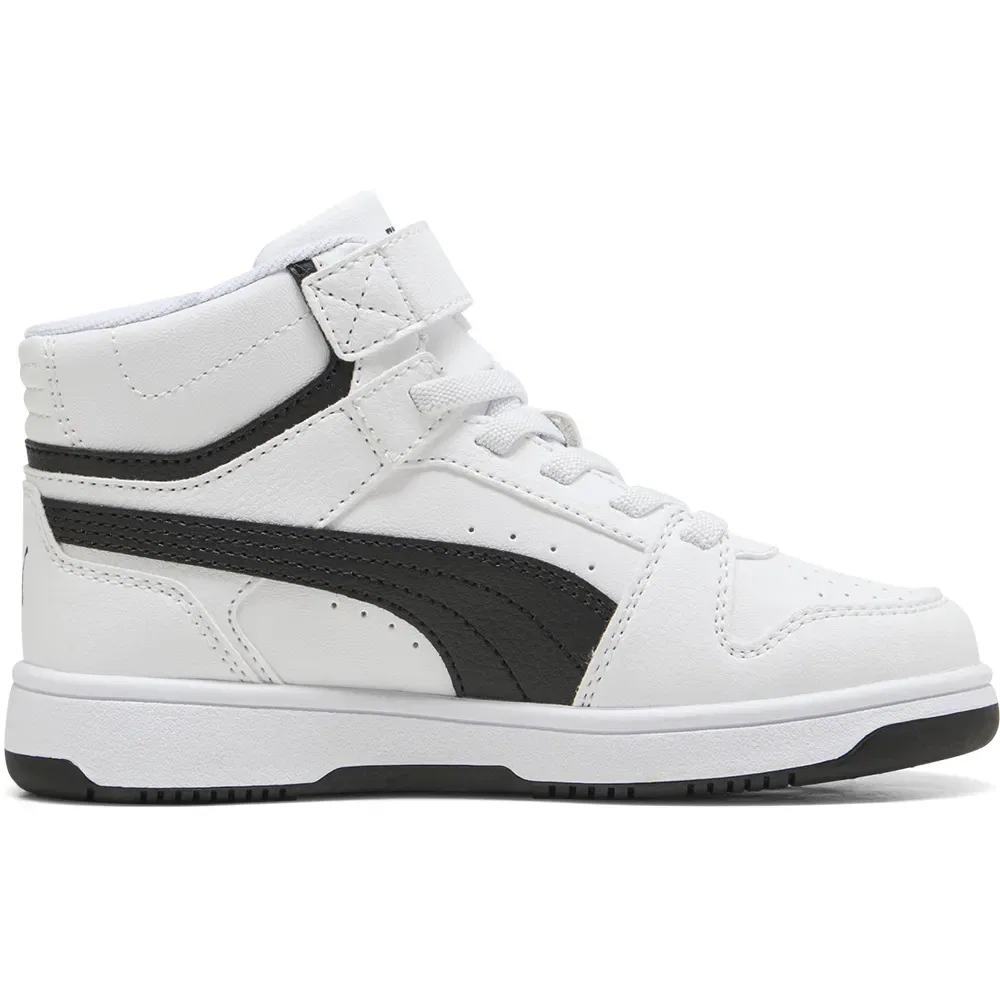 Детские кроссовки для девочек с высоким голенищем Puma Rebound Slam Mid AC+, White