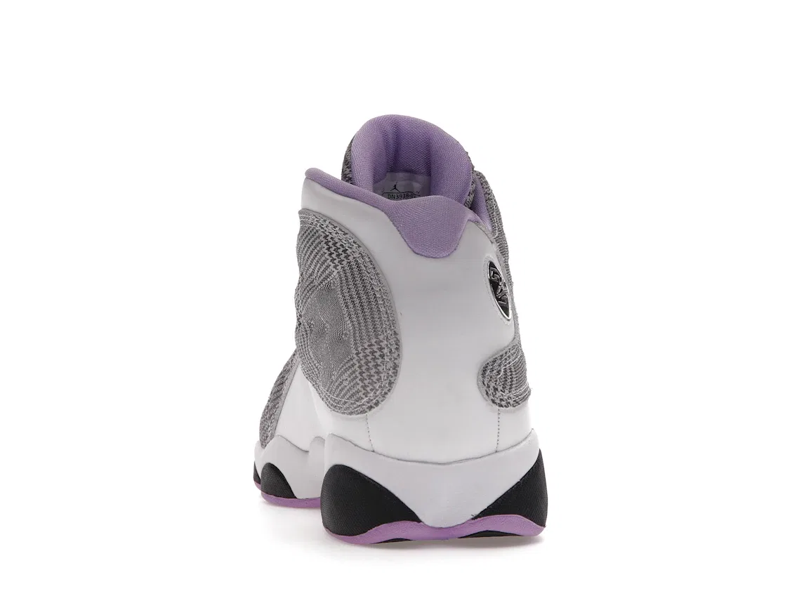 Детские кроссовки Lifestyle с принтом Houndstooth Jordan 13 Retro Jordan, Black/Lilac-White — фото 4