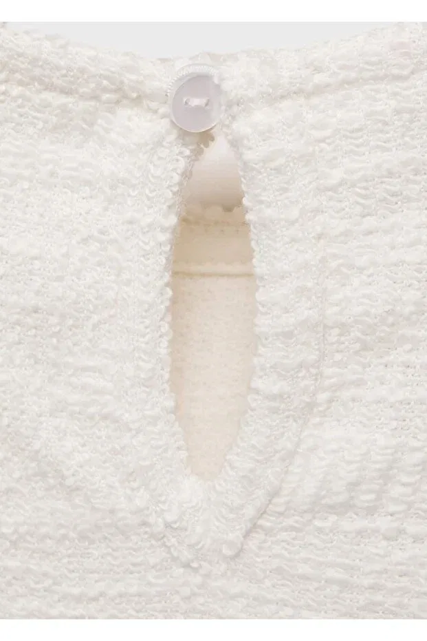 Детская футболка без рукавов Mango Baby, Off White — фото 3