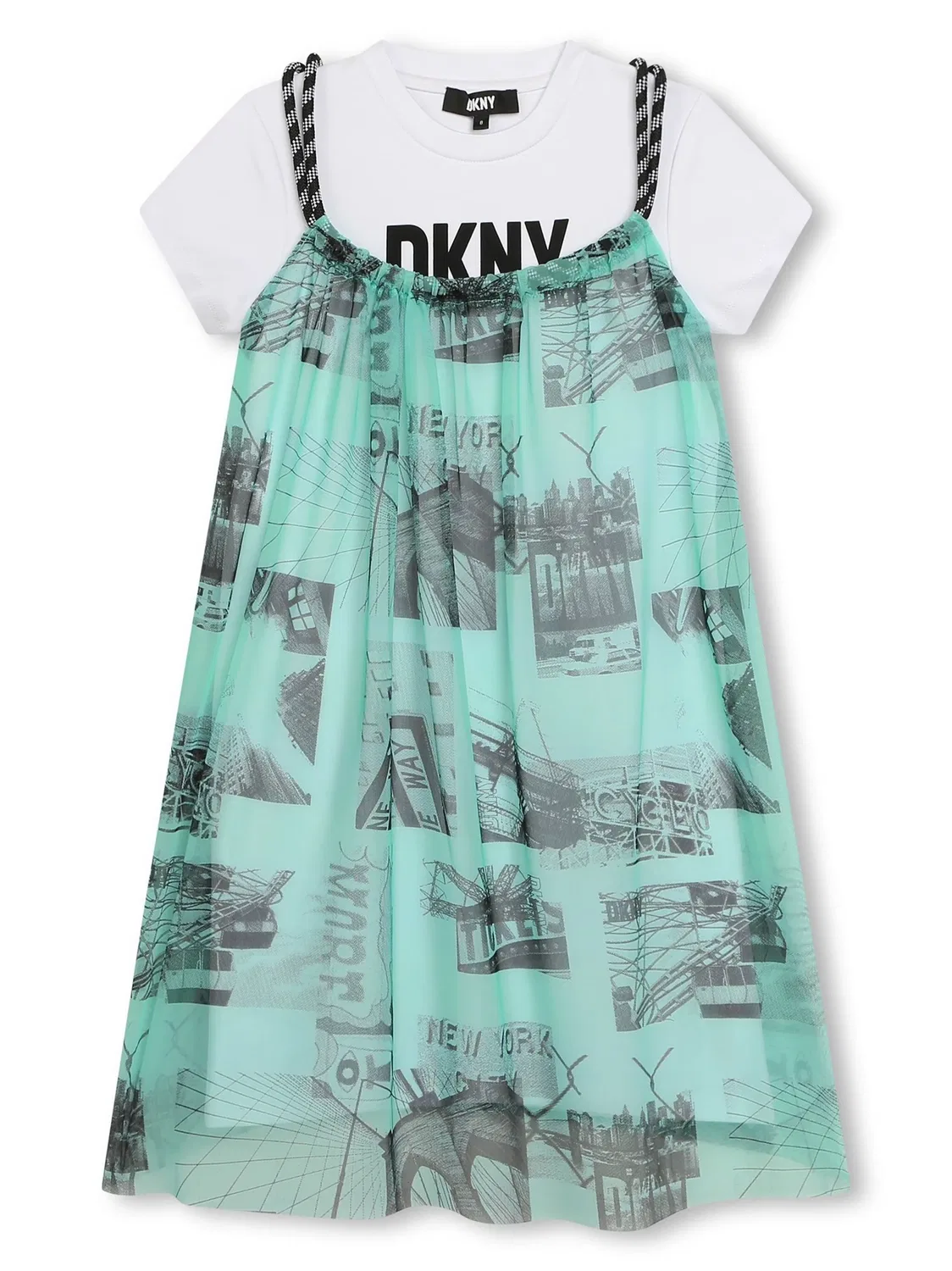 Платье A‑силуэта с графическим принтом DKNY, зеленый