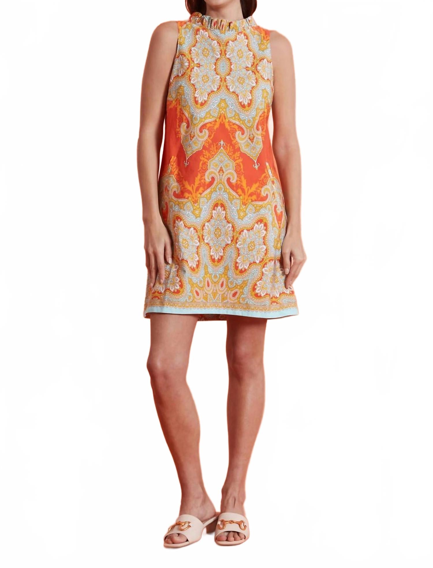 

Платье Ella Medallion Mini в оранжевом цвете Tyler Boe