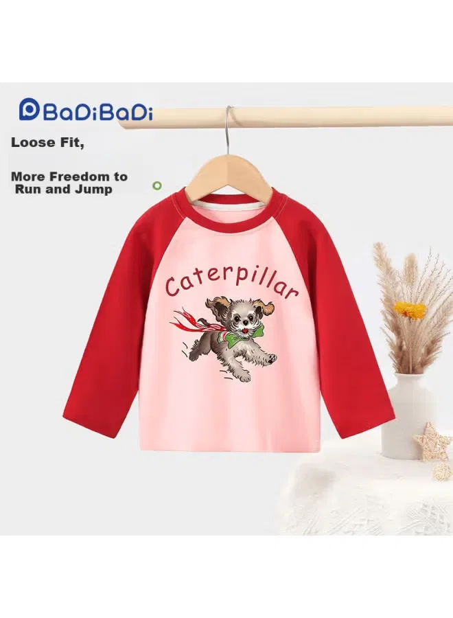 Лонгслив с принтом Badibadi, красный
