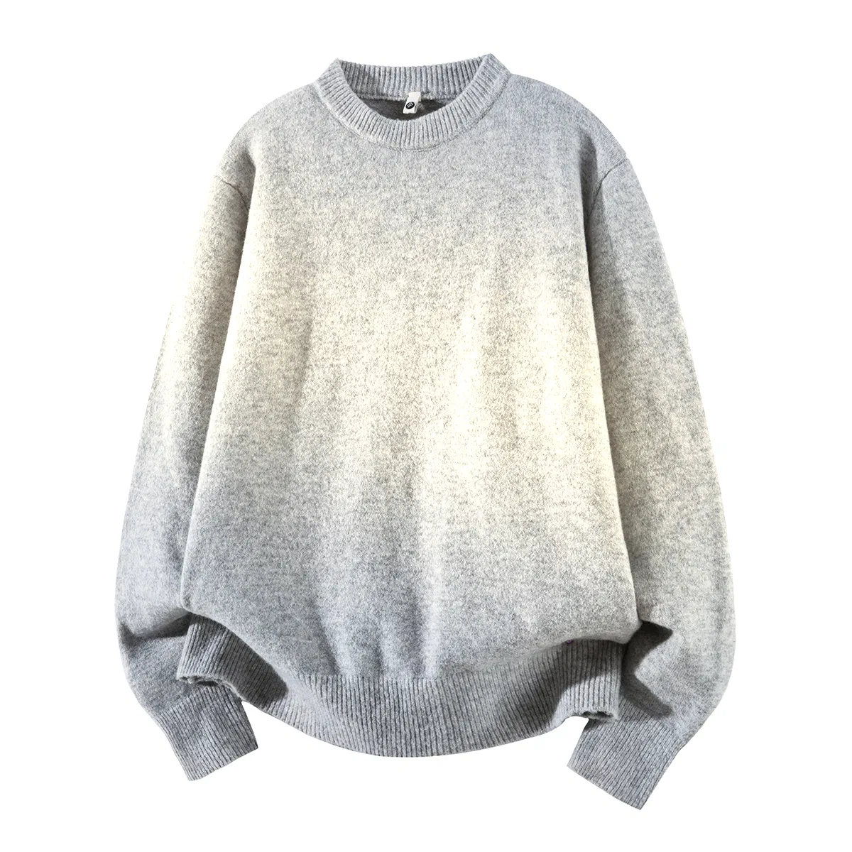 Детский свитер с круглым вырезом X1617, Light Gray Top — фото 3