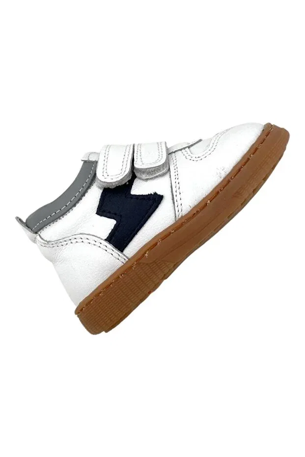 Детские туфли для девочек с ортопедической стелькой Arizona Nubebe, White-Blue — фото 4