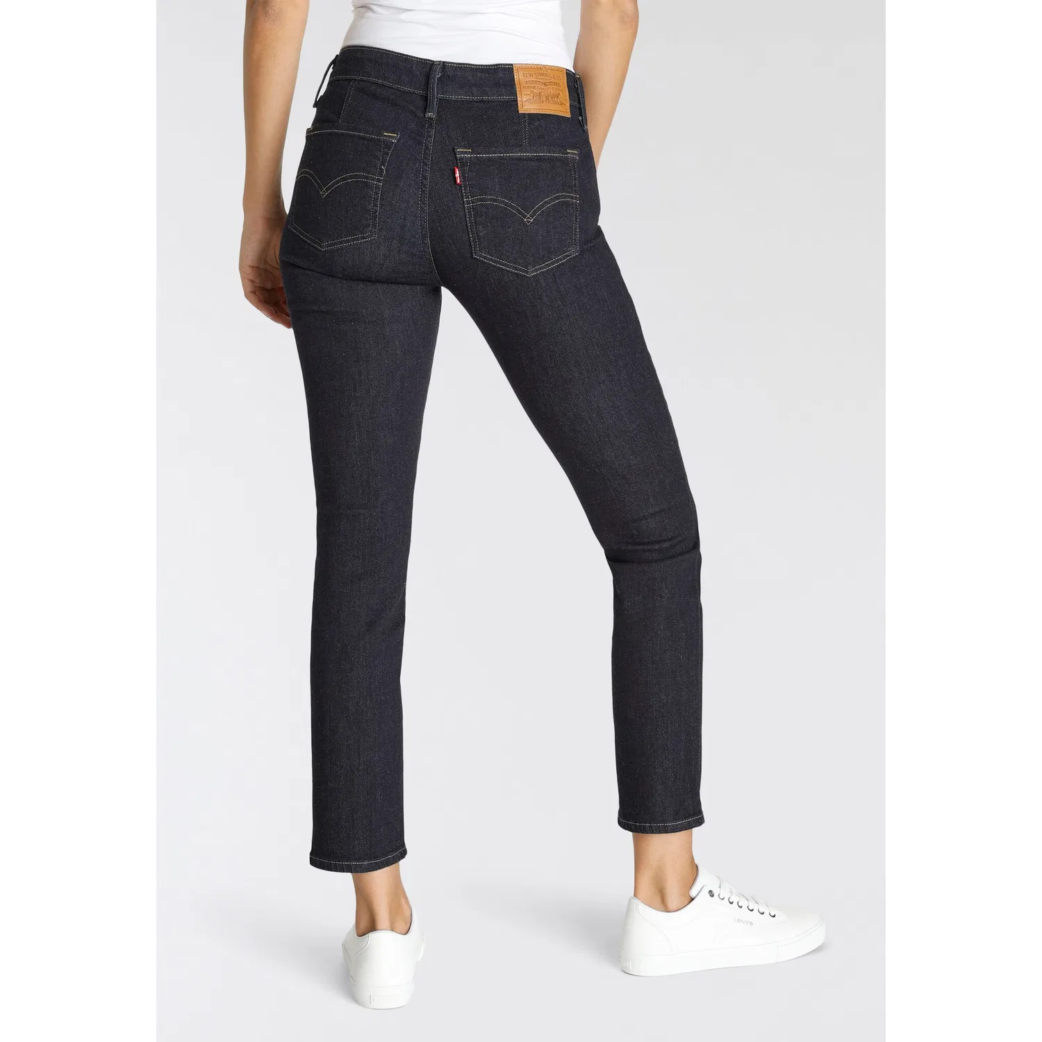 Женские зауженные джинсы с высокой посадкой Levi's, Blue — фото 3