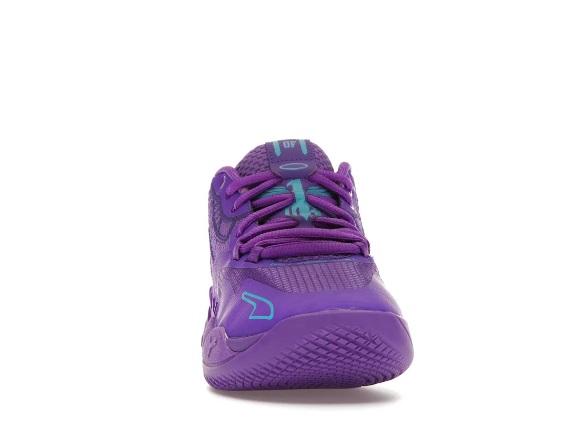 Детские кроссовки для мальчиков с принтом Puma MB1 Puma, Purple Glimmer/Blue Atoll — фото 2