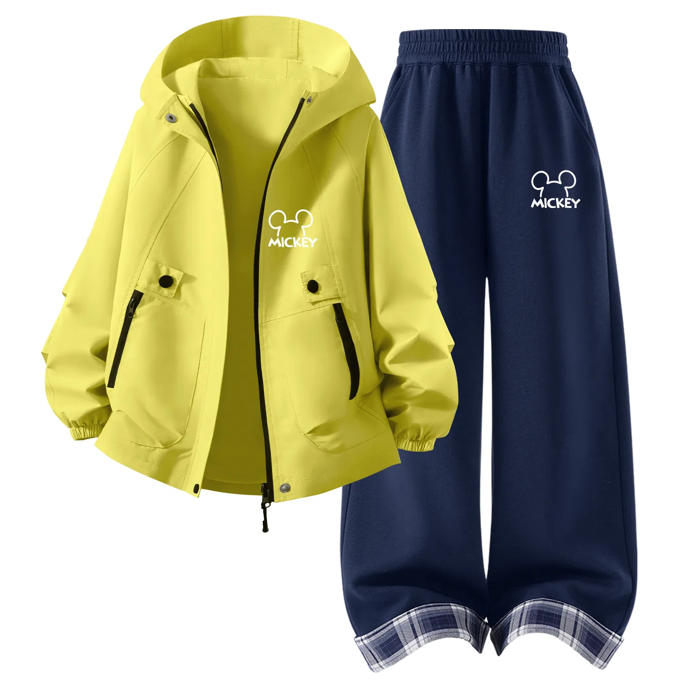 Детский спортивный костюм с капюшоном Thick Plate Line K Disney, Green/Navy Blue