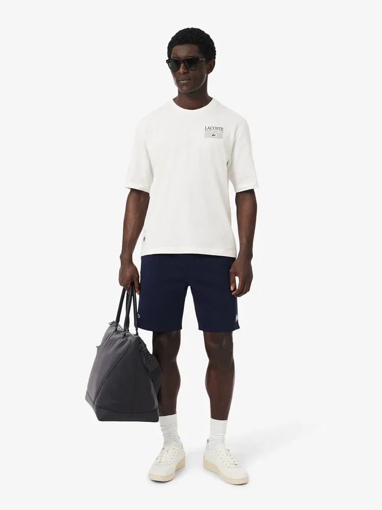 Футболка с графическим принтом Roland Garros LACOSTE, White — фото 4