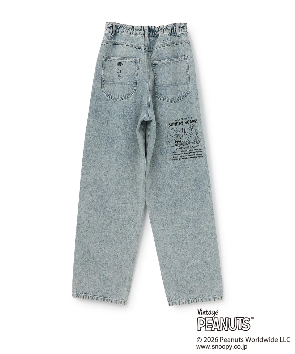 Детские джинсовые брюки-карго с принтом PEANUTS, модель Graphic Denim Painter, pom ponette junior, Черный — фото 2