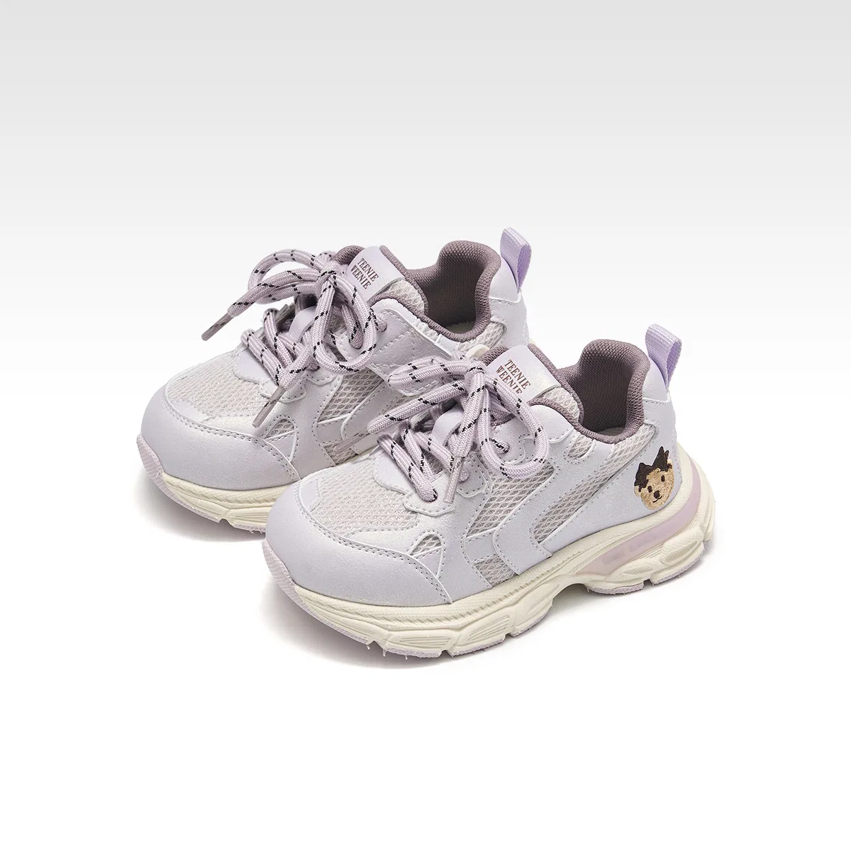 Детские кроссовки для девочек с принтом Teenie Weenie, Taro Paste Purple — фото 4