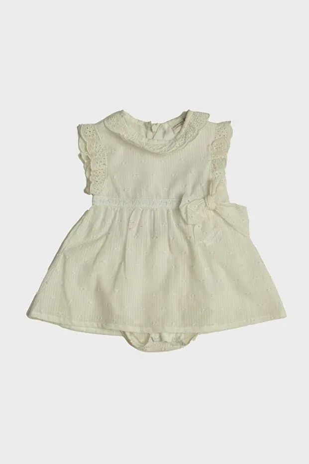 Детское платье для девочек хлопковое Layette, White