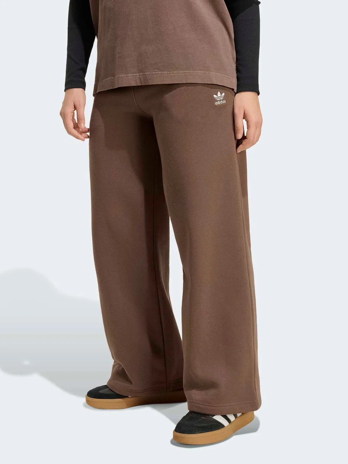 Штаны свободного кроя Essentials Wide Leg Pant, adidas Originals, коричневый — фото 3