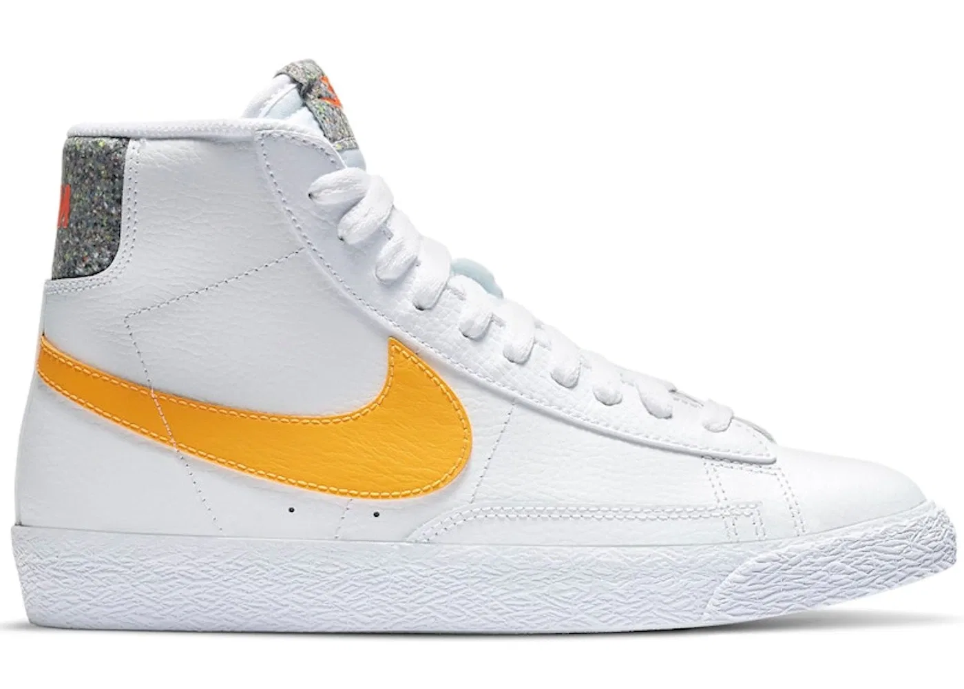 Детские кроссовки Lifestyle с принтом Nike Blazer Mid Nike, White/Total Orange-Laser Orange