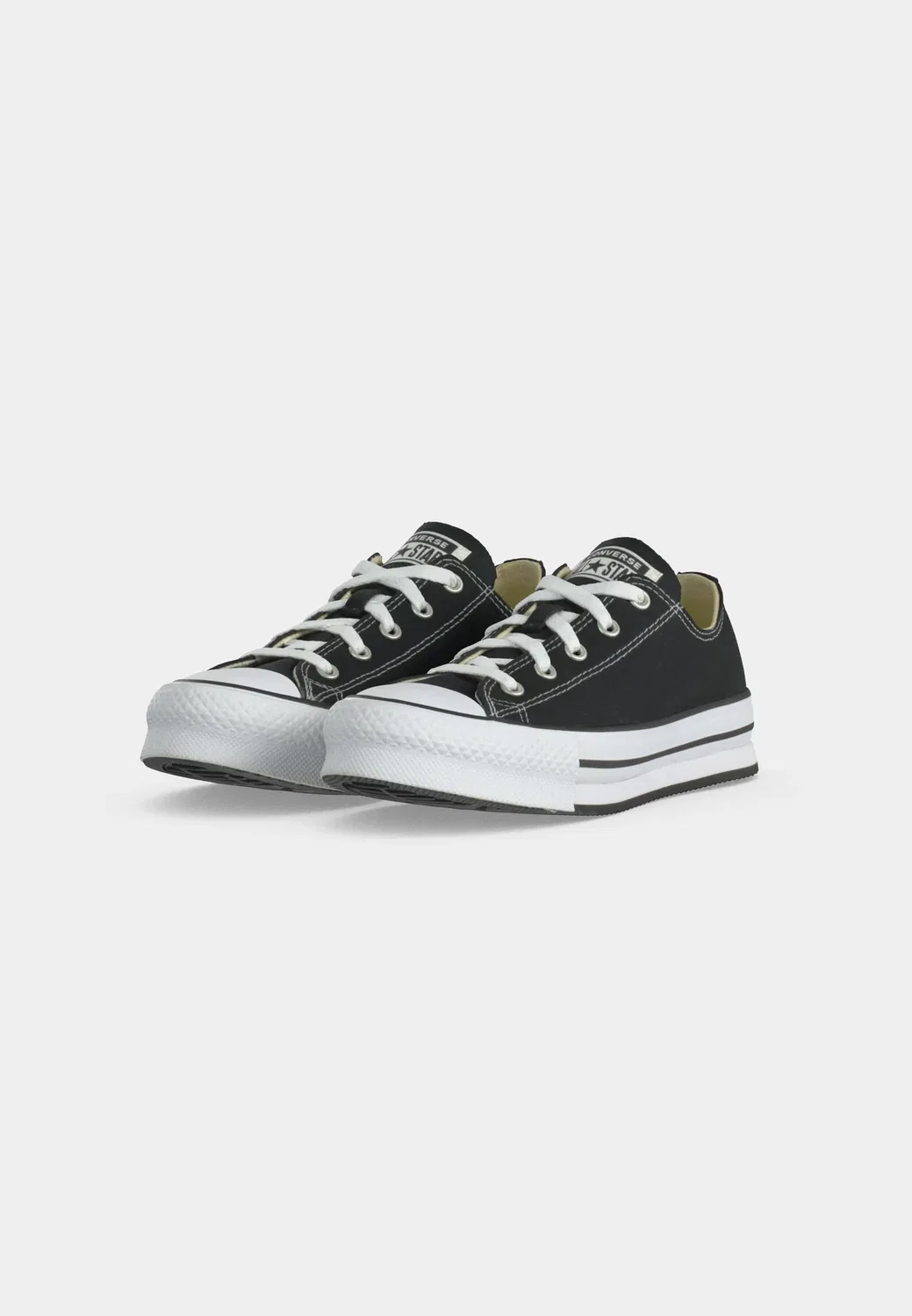 Подъемная платформа Chuck Taylor All Star - кроссовки Converse, Black/White — фото 3
