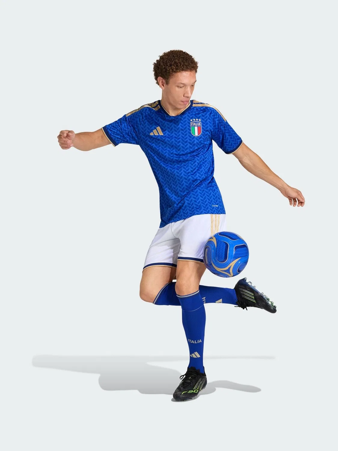 Шорты футбольные Italy 26 Home Replica adidas, белый — фото 3
