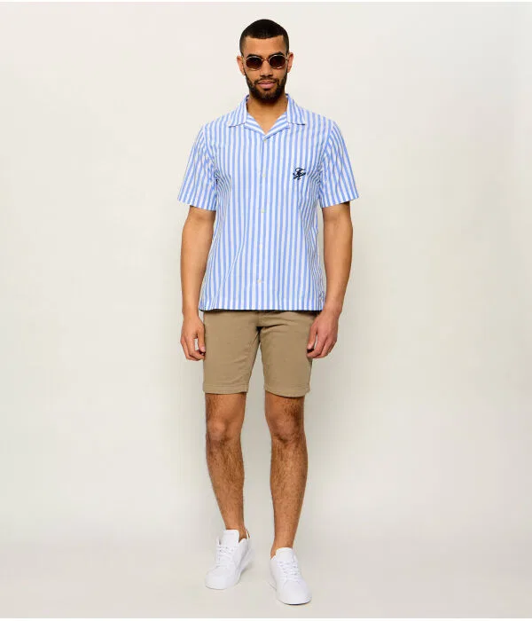 Мужская рубашка с коротким рукавом хлопковая Tommy Hilfiger, синий — фото 2