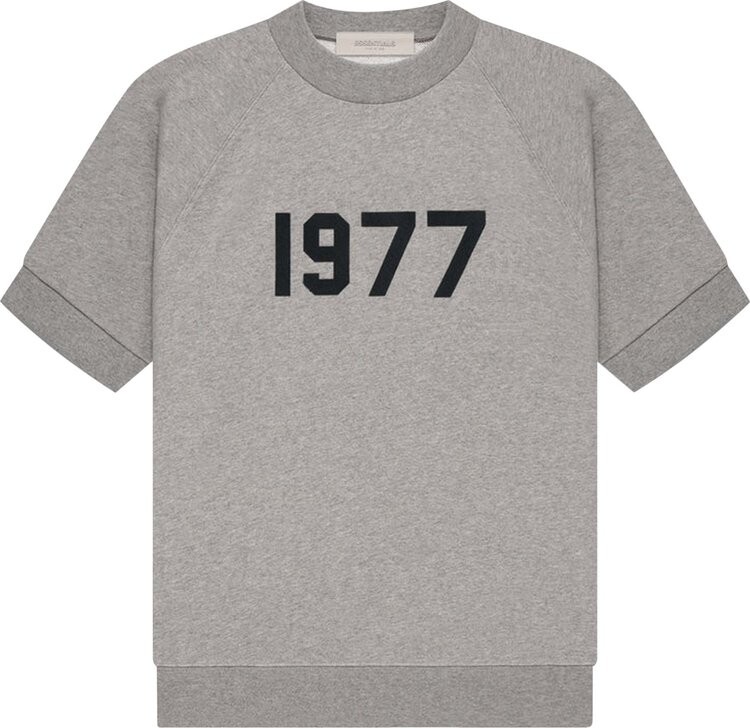 Футболка Fear of God Essentials Short-Sleeve Sweatshirt 'Dark Oatmeal', серый — фото 2