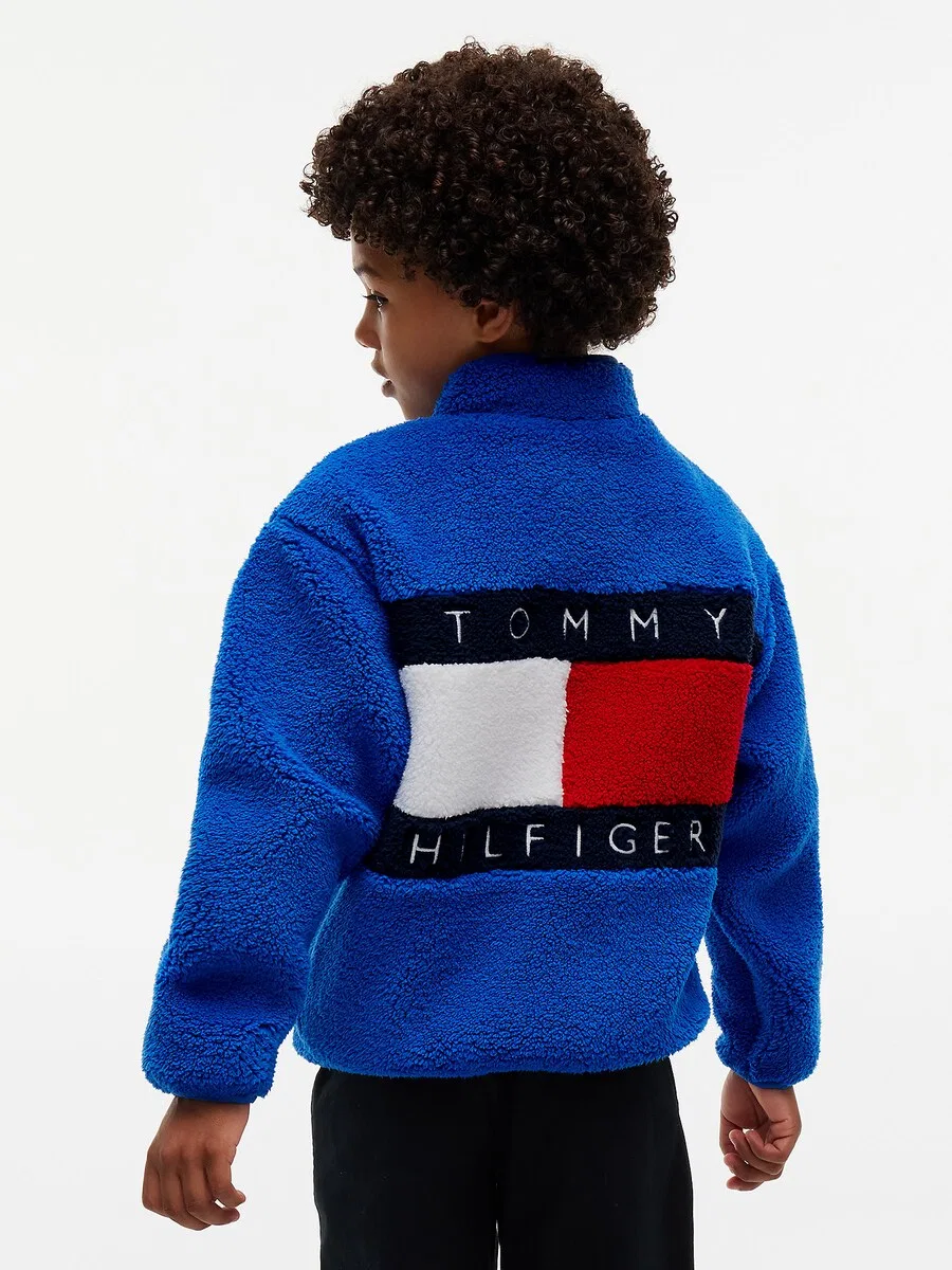 Флисовая куртка TOMMY HILFIGER синего и темно-синего цвета — фото 2