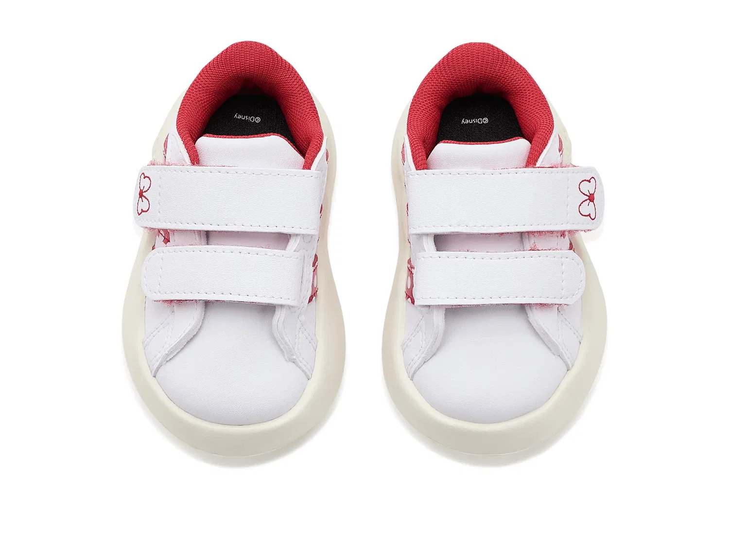 Кроссовки Disney Grand Court Hook & Loop (для младенцев и малышей) Adidas Kids, White/Pure Ruby/Off-White — фото 3