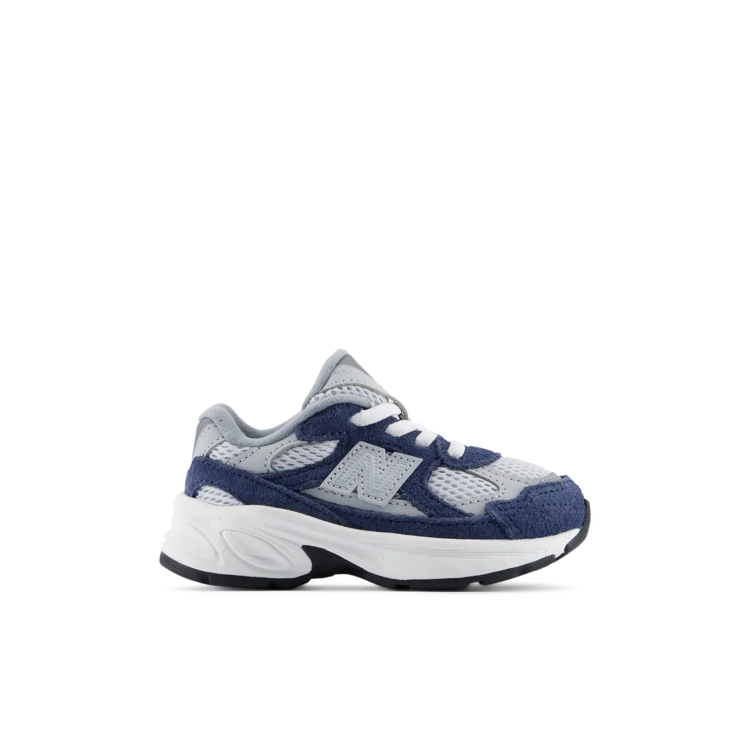 Детские кроссовки с эластичными шнурками 2010 Bungee New Balance, Nb Navy With Aluminum Grey