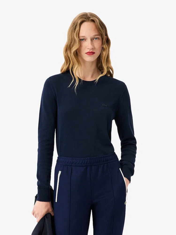 Свитер LACOSTE AF4145, хлопковый, круглый вырез
