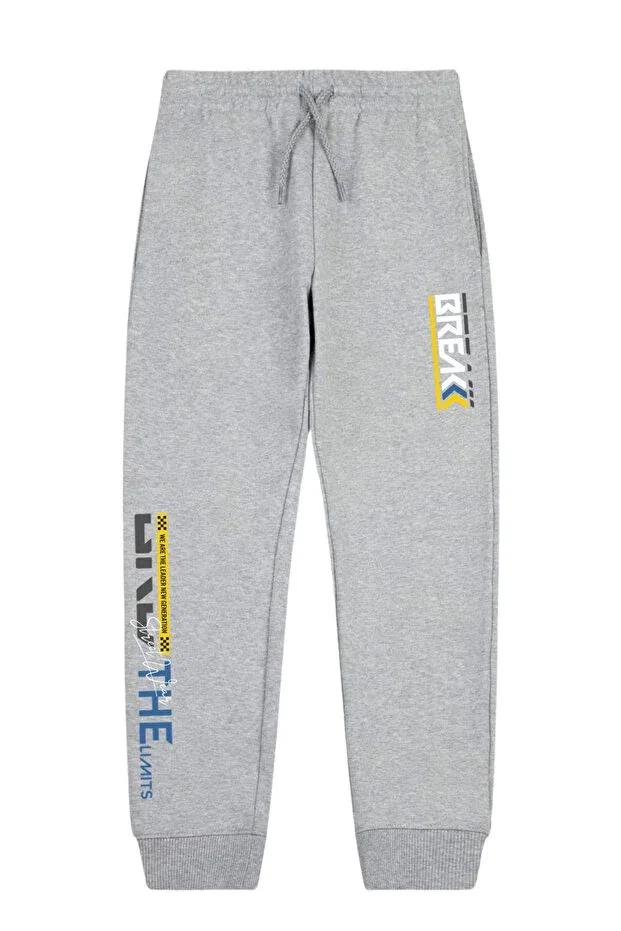 Детские спортивные штаны для мальчиков с принтом 3 шт Fyk Kids, Gray-Blue-Smoked — фото 2