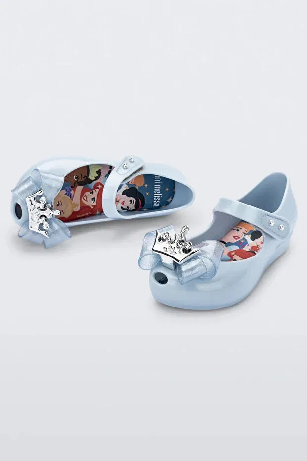 Детские балетки для девочек с круглым носком Mini Melissa, Blue