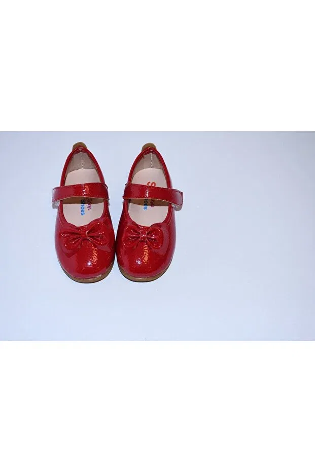 Детские балетки для девочек с геометрическим принтом Şuşu Shoes, Red