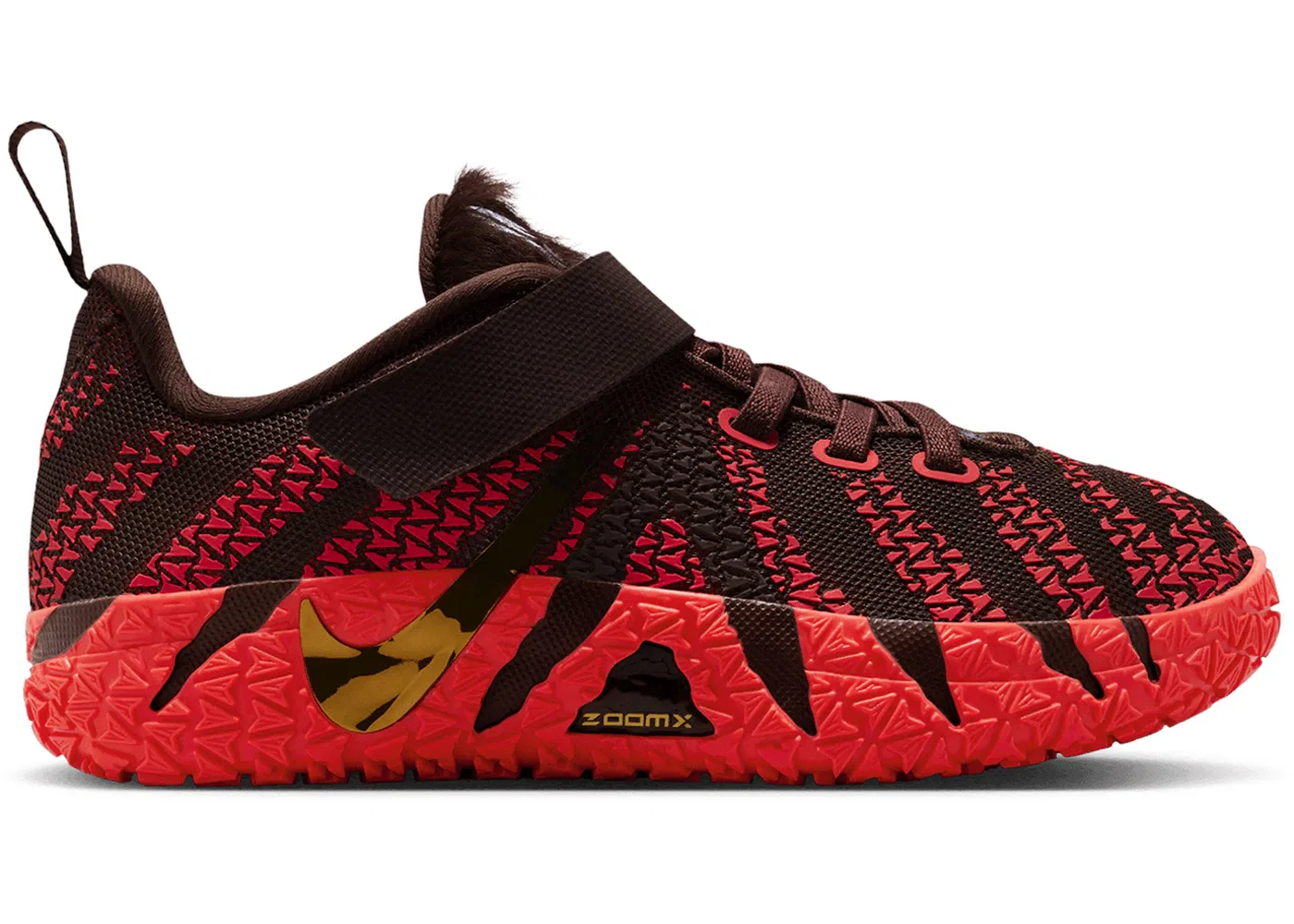 Детские кроссовки для мальчиков с принтом Nike Ja 3, Light Chocolate Metallic Gold Silt Red