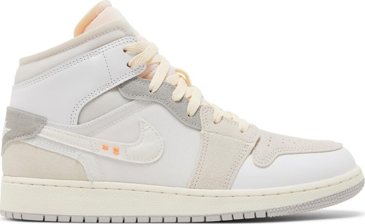 

Кроссовки Air Jordan 1 Mid SE Craft GS Inside Out, белый, Белый;серый, Кроссовки Air Jordan 1 Mid SE Craft GS Inside Out, белый