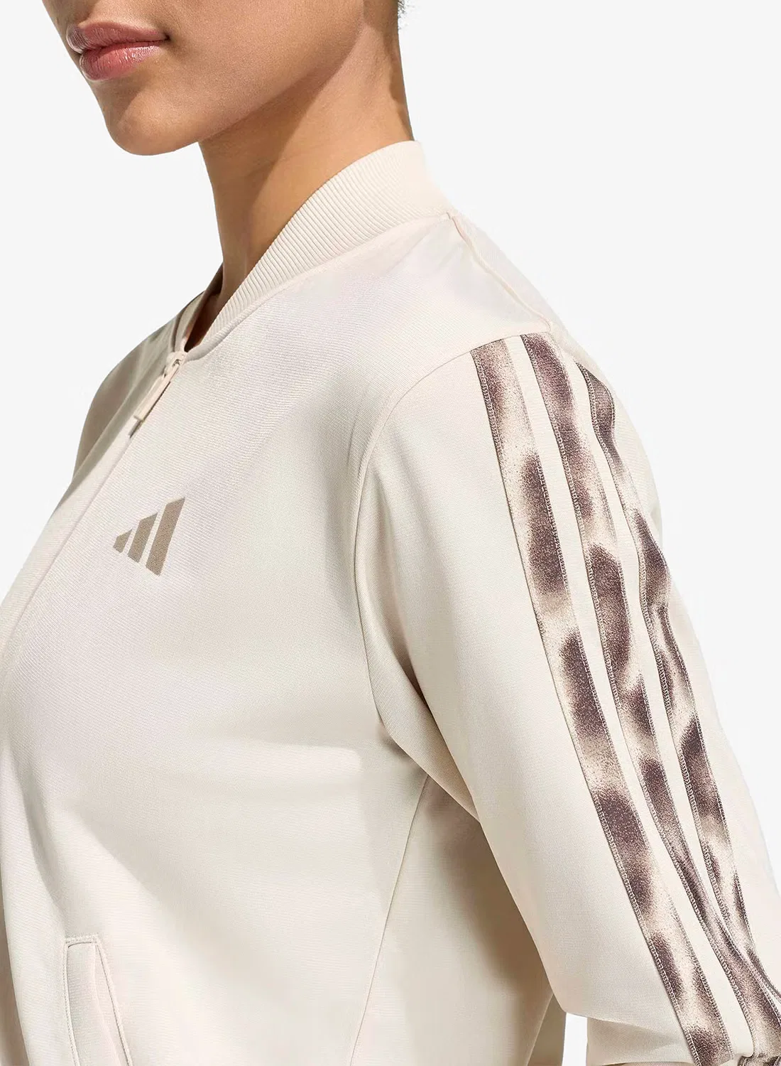 Спортивный костюм с леопардовым принтом 3-Stripes Adidas, коралловый — фото 3