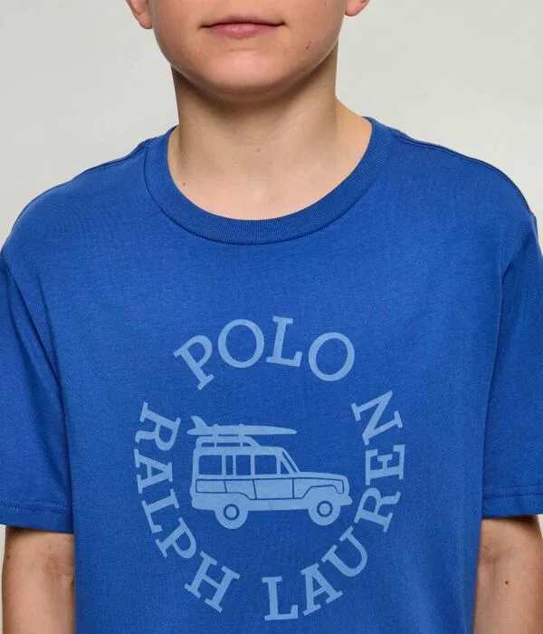 Детская футболка с круглым вырезом Polo Ralph Lauren, синий — фото 4