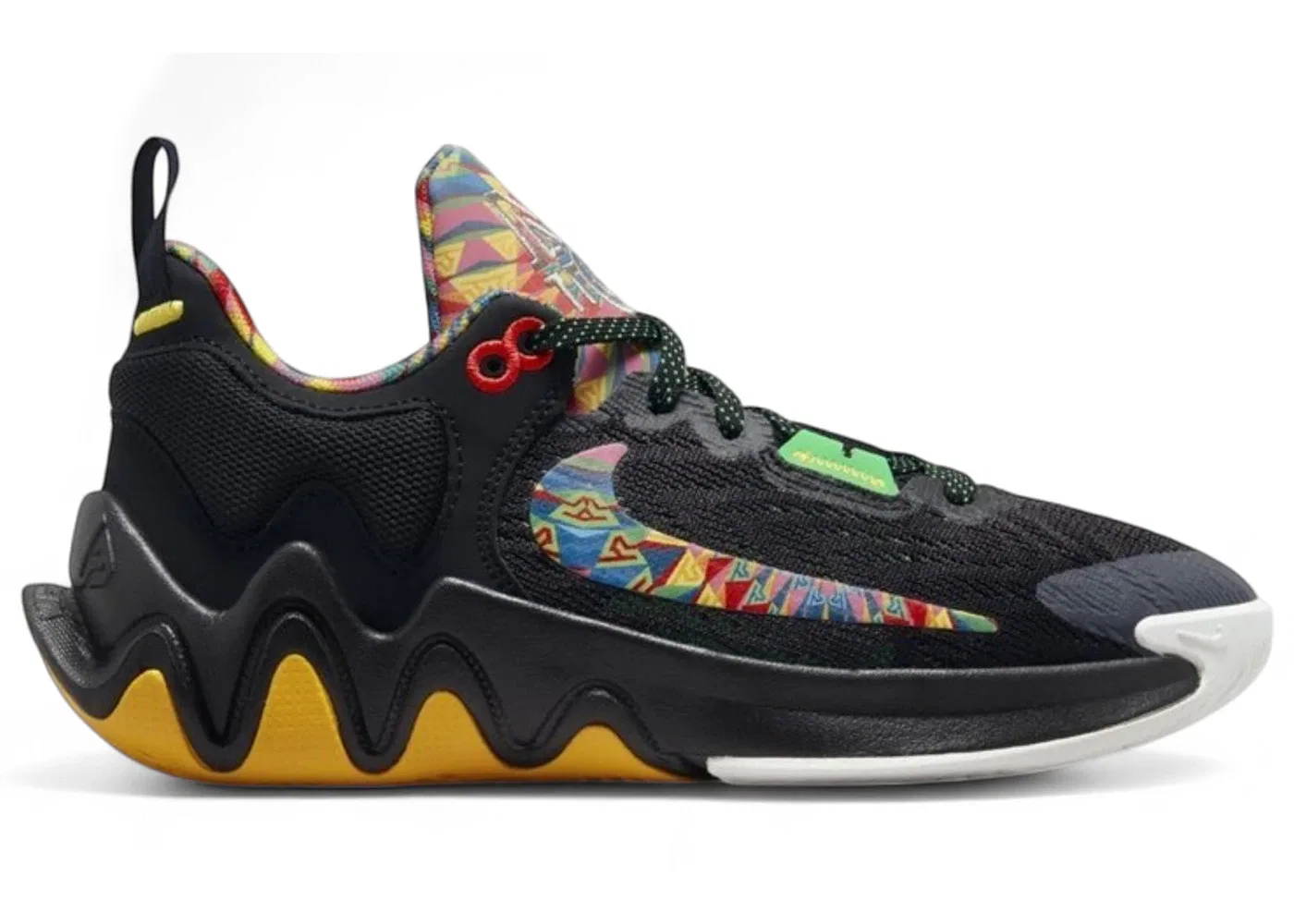 Детские кроссовки для баскетбола Nike Giannis Immortality 2 Nike, Black/Electric Algae/University Gold/Pink Glow