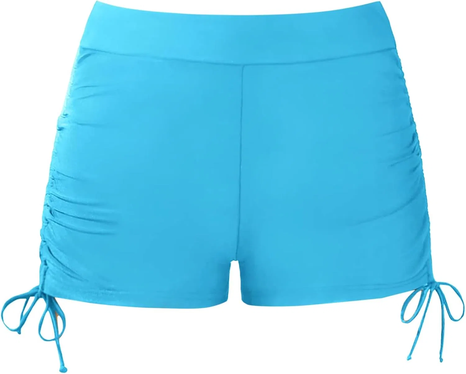 Женские бикини-шорты с высокой талией, Solid, Light Blue — фото 2