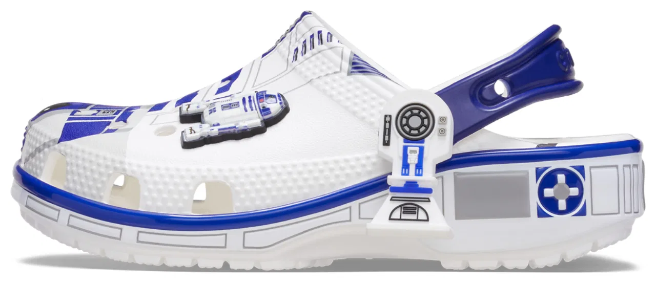 Сабо для мальчиков Star Wars R2D2 Classic Crocs, серый/синий — фото 2