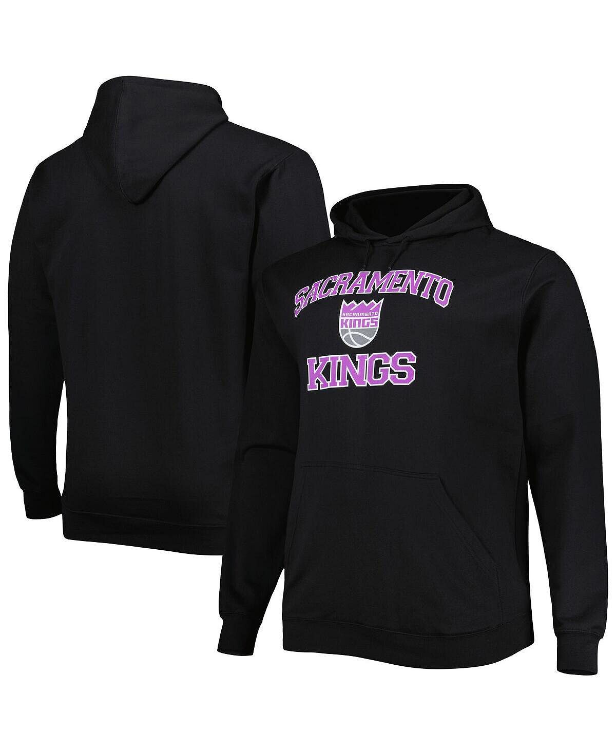 

Мужская черная толстовка с капюшоном sacramento kings big and tall heart and soul Profile, черный
