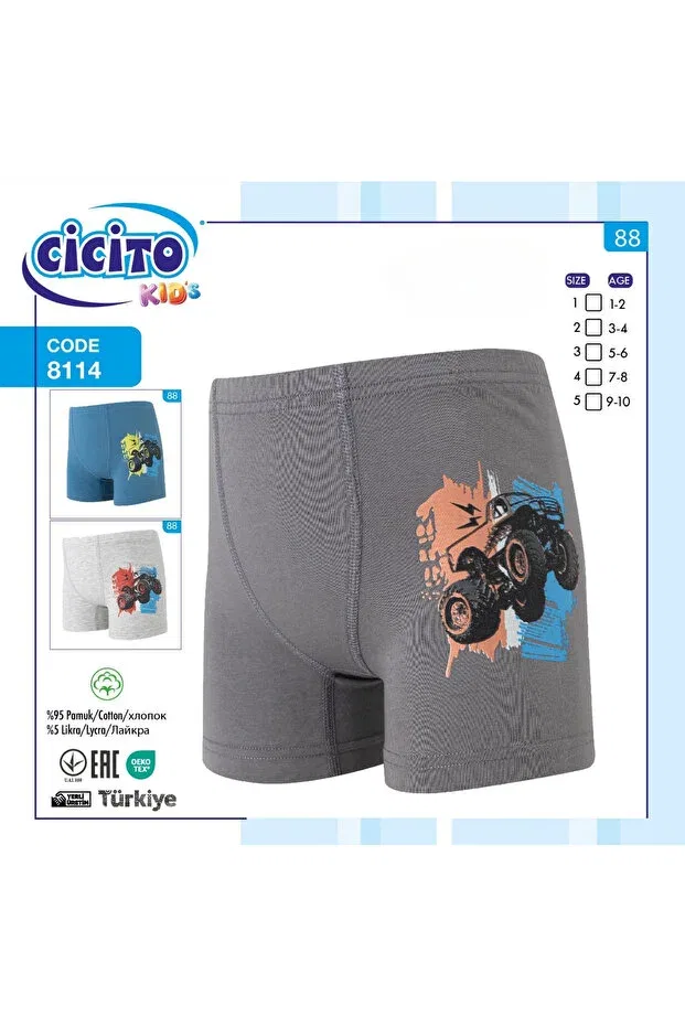 Детские трусы для мальчиков хлопковые с принтом Cicito, Multicolor