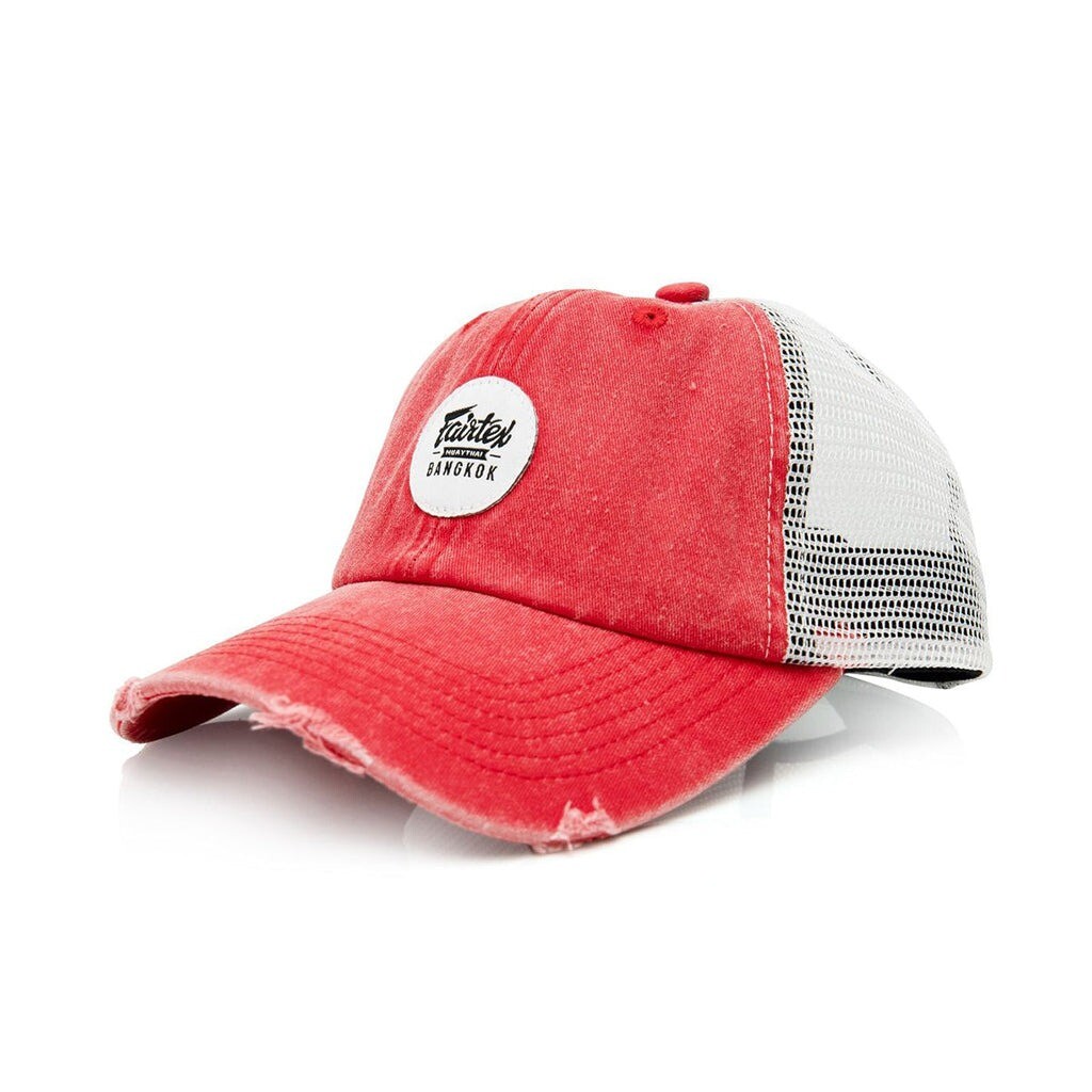 

Кепка Fairtex Trucker - Worn Vintage, белый/красный