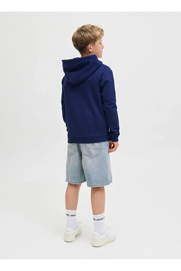 Детское худи для мальчиков с вышивкой Jack & Jones, Blue — фото 4